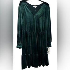Studio I /Studio 1 / Studio One - Hunter Green Velvet Dress Sz 2X